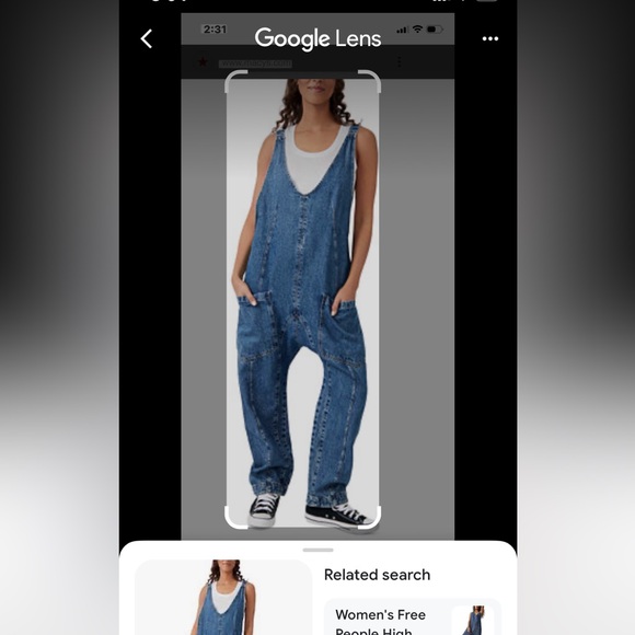 Free People Denim - Free People High Roller Jumpsuit Size S